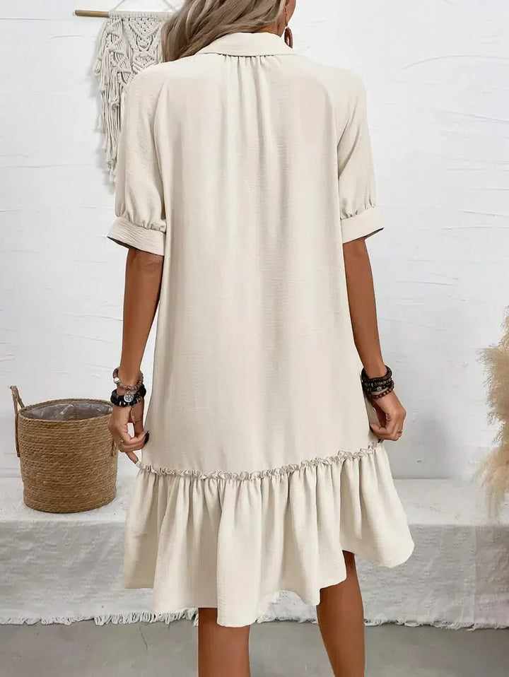 Aliyah – Button-Down-Kleid mit Rüschensaum