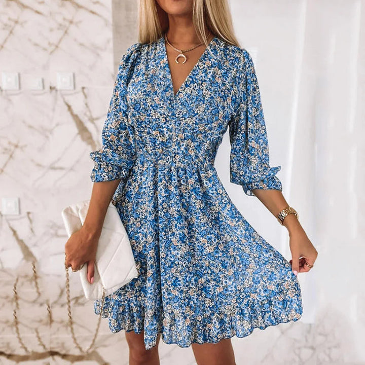 Bushii | Boho-Minikleid mit Blumenmuster für Damen