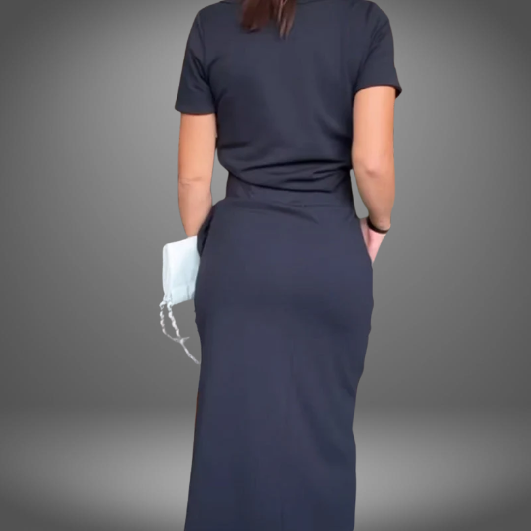 zürich-mode™ | Stilvolle Damen-Top und Rock mit elegantem V-Ausschnitt