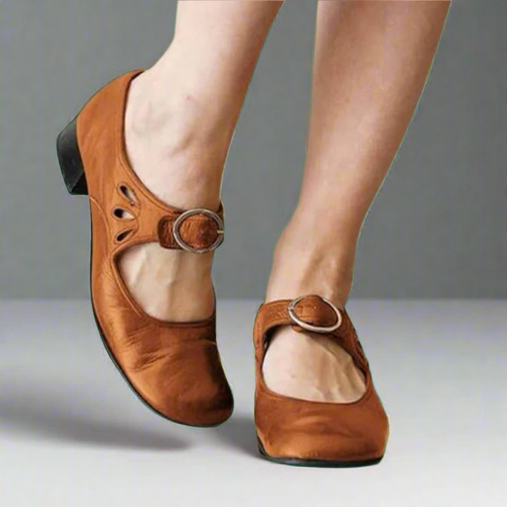 Denisa | Orthopädische Ledersandalen mit bequemer Keilsohle