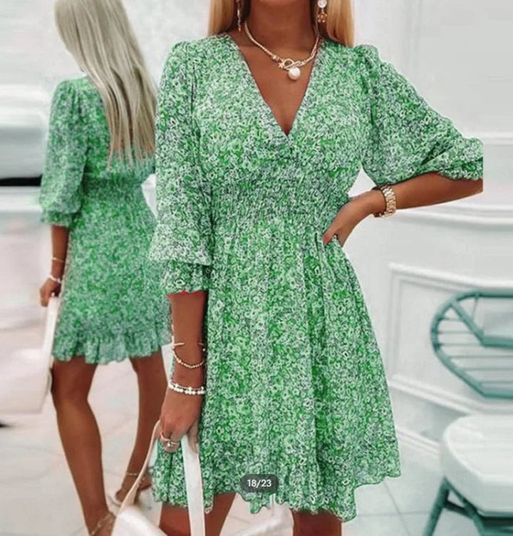 Bushii | Boho-Minikleid mit Blumenmuster für Damen