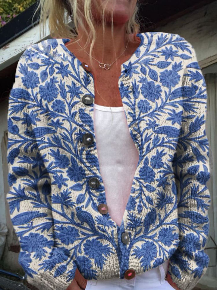 Dariah – Strickjacke mit Blumenmuster