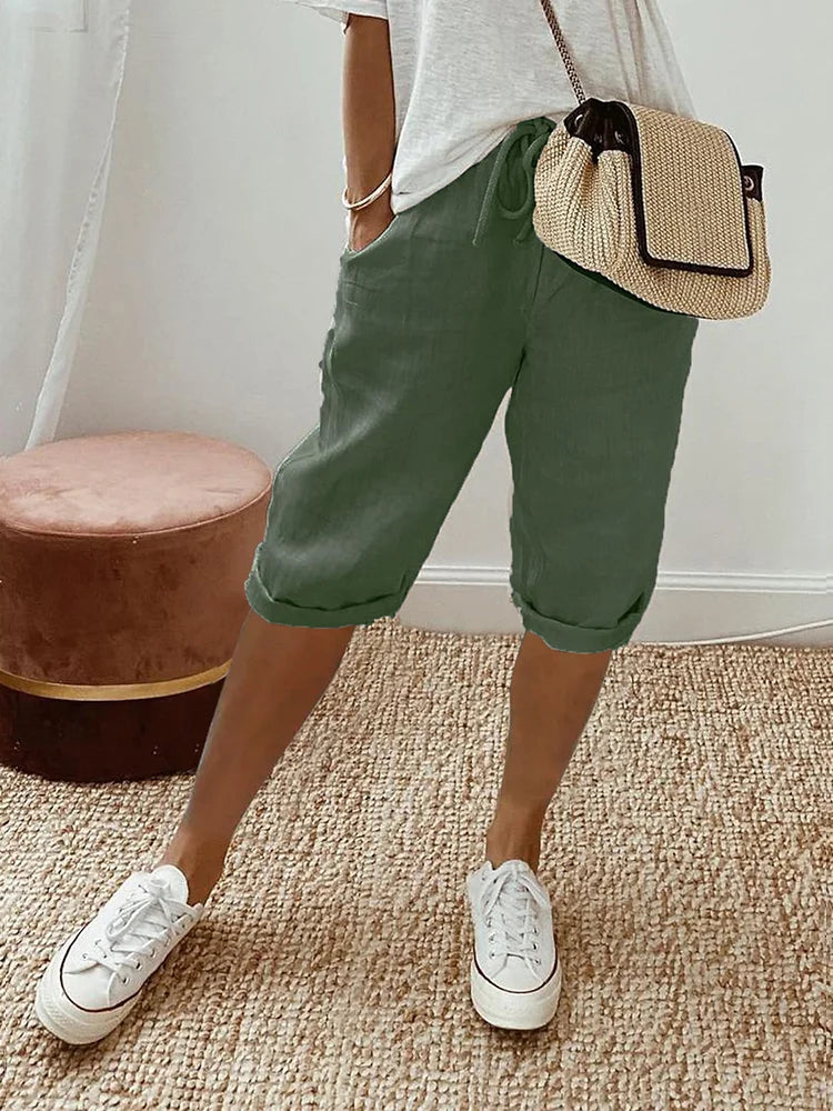 AMANDA | BEQUEME KURZE HOSE MIT UMSCHLAG