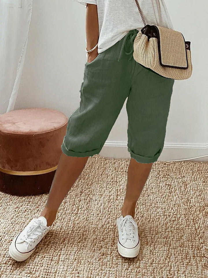 AMANDA | BEQUEME KURZE HOSE MIT UMSCHLAG