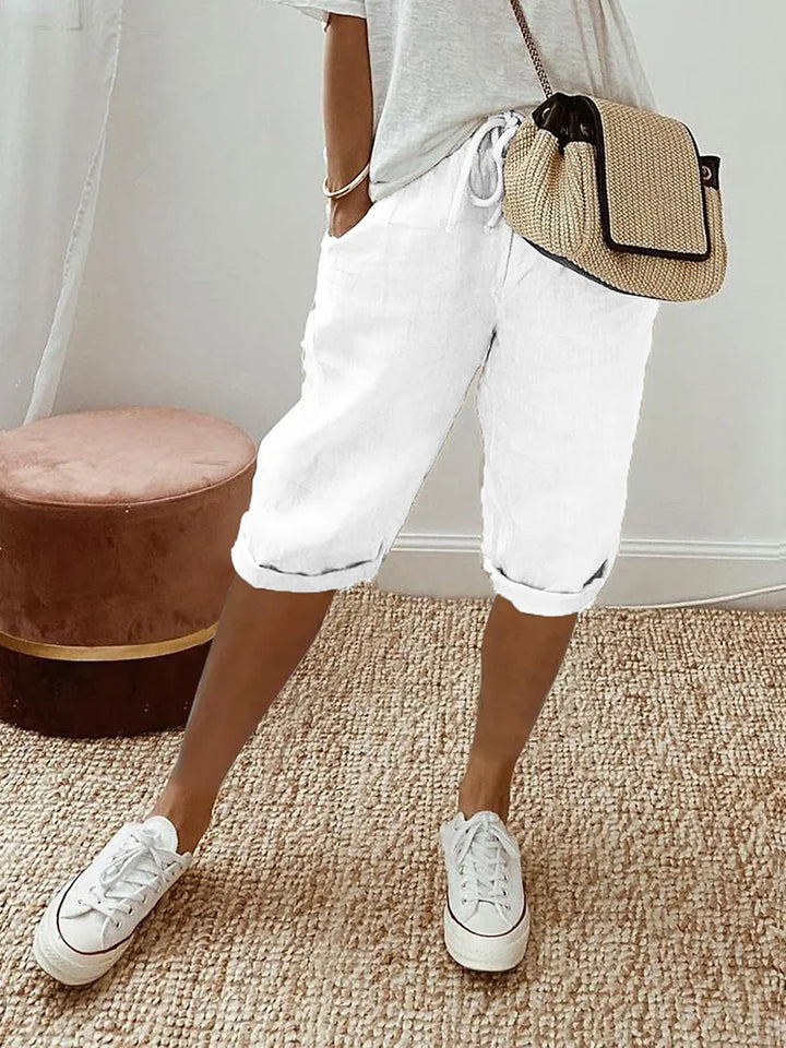 AMANDA | BEQUEME KURZE HOSE MIT UMSCHLAG