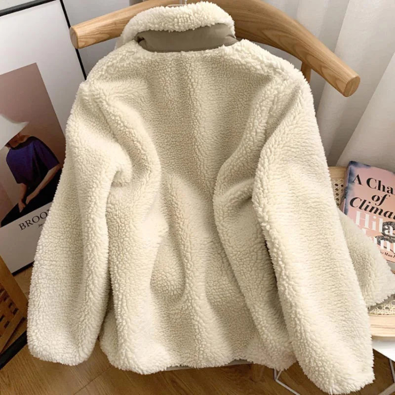 Lilly™ - Damen Winterjacke mit Teddy-Effekt