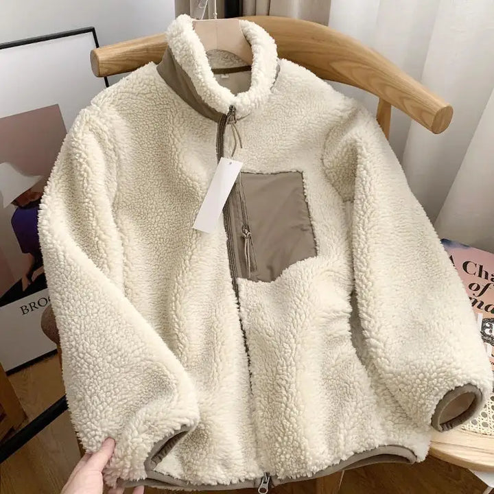 Lilly™ - Damen Winterjacke mit Teddy-Effekt