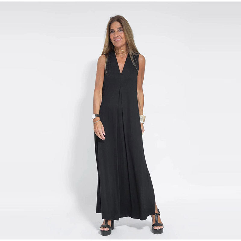 Leila™ | Elegantes langes Kleid + kostenlose passende Strickjacke