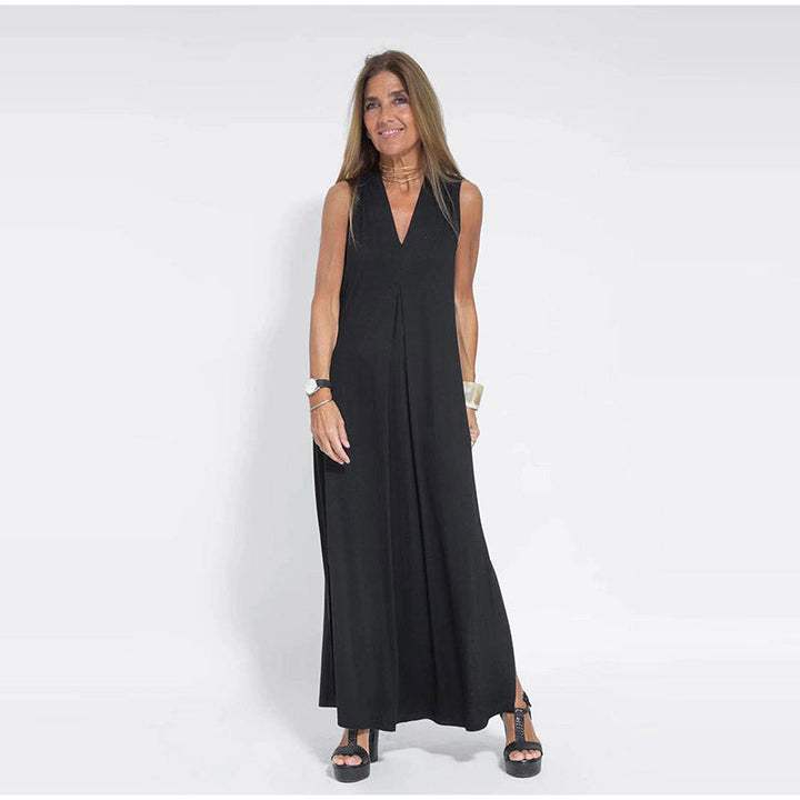 Leila™ | Elegantes langes Kleid + kostenlose passende Strickjacke