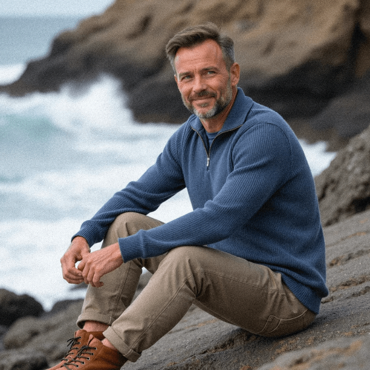 Finn | Strickpullover mit Reißverschluss für Herren